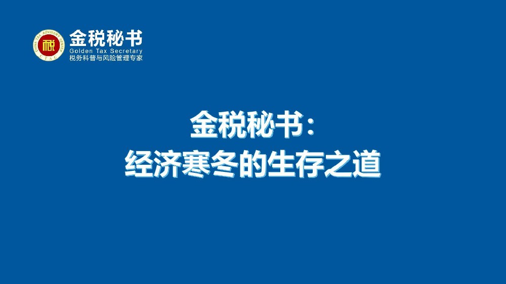 金税秘书：经济寒冬的生存之道